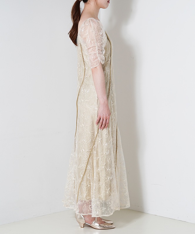 ANDRESD wave piping frare dress イエロー　S ANDRESD wave piping frare dress | DRESS,DRESS | ROOM903 online