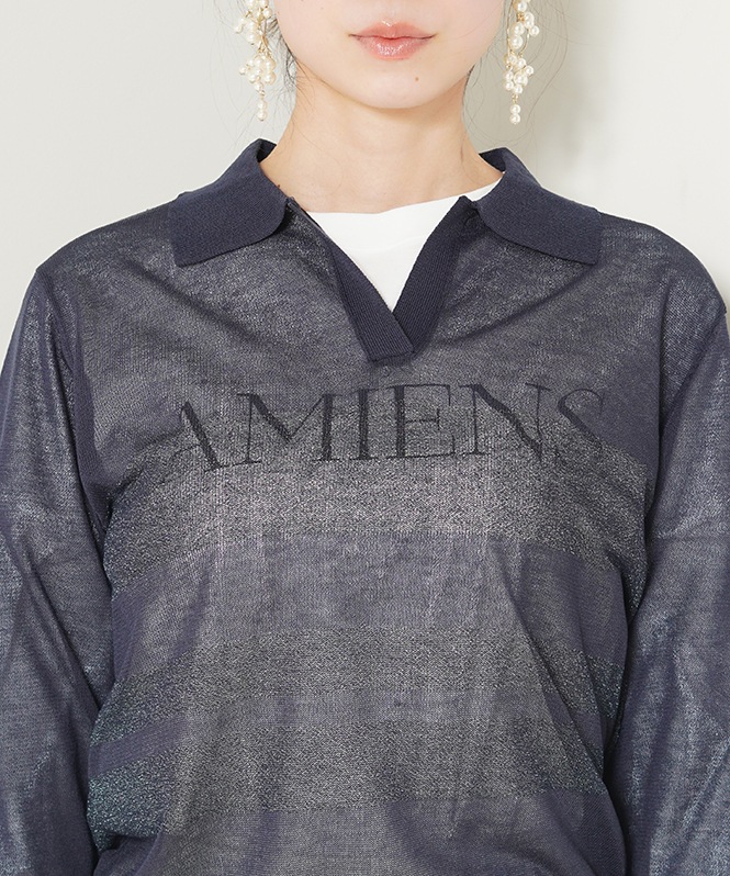 ラメ×ボーダーニット