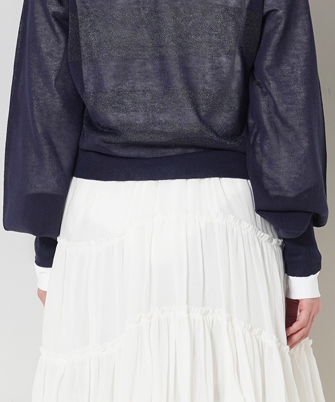 ラメ×ボーダーニット