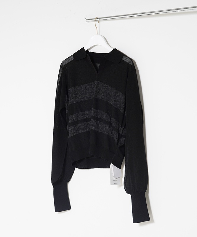 ラメ×ボーダーニット