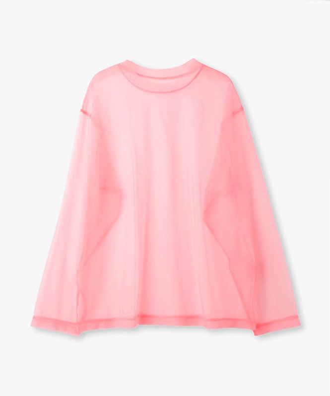 メッシュレイヤードロングTシャツ