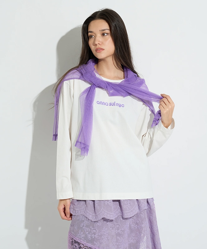 メッシュレイヤードロングTシャツ