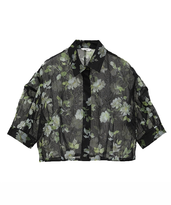 SHEER FLOWER SHORT SLEEVE SHIRTS｜TOPS(トップス)｜CLANE