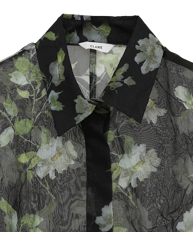 SHEER FLOWER SHORT SLEEVE SHIRTS｜TOPS(トップス)｜CLANE