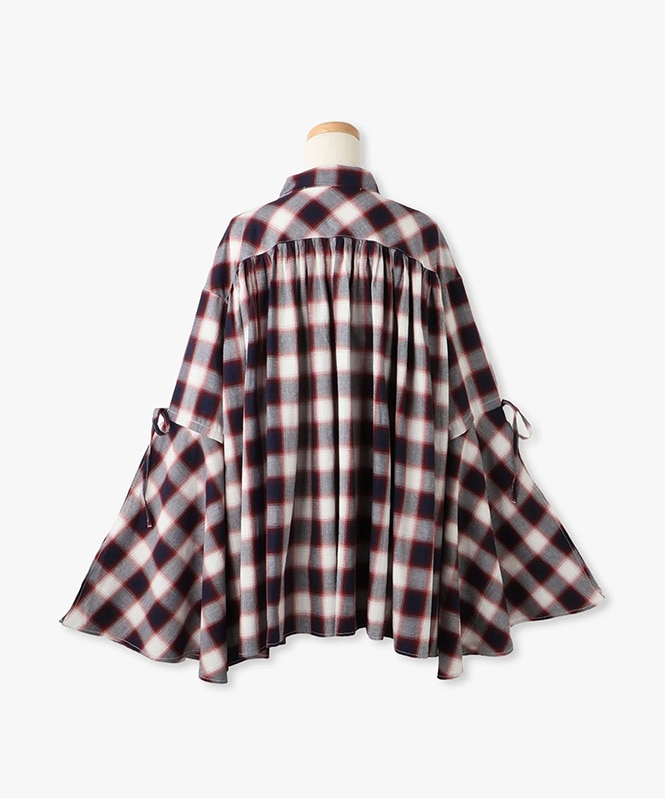 4WAYチェックブラウス