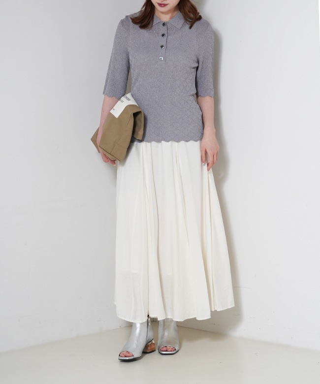 Polo Collar Knit Top