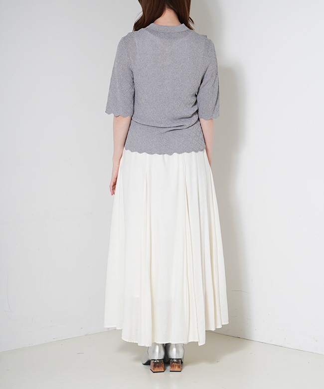 Polo Collar Knit Top