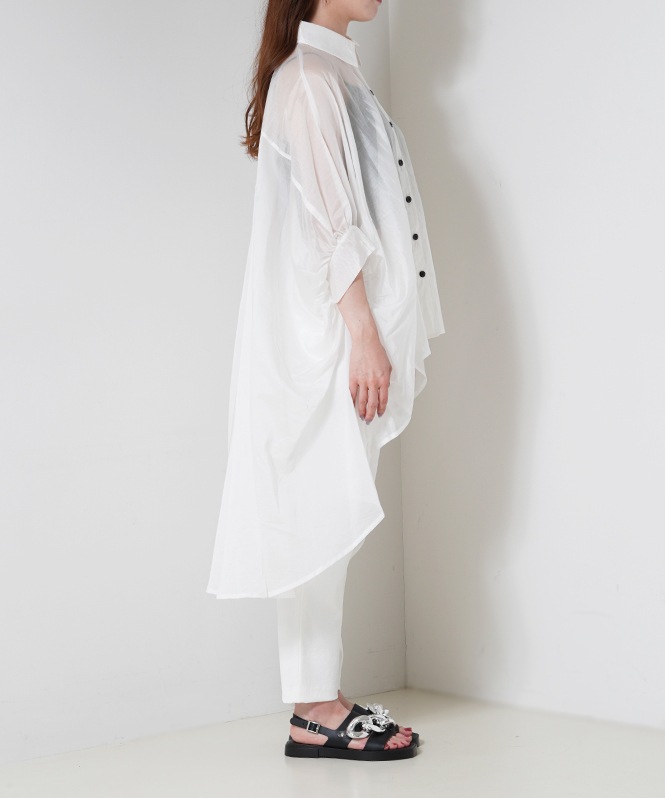 S.REIMON エスレイモン 白 ロング ビッグ シャツ S.REIMON エスレイモン 白 ロング ビッグ シャツ