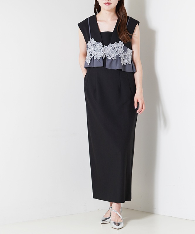 セール】V line jacquard dress / V line ジャガードドレス 結婚