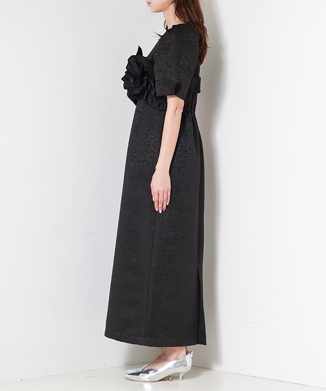 Wavy frill bustier jaguard dress | DRESS,DRESS | ROOM903 online
