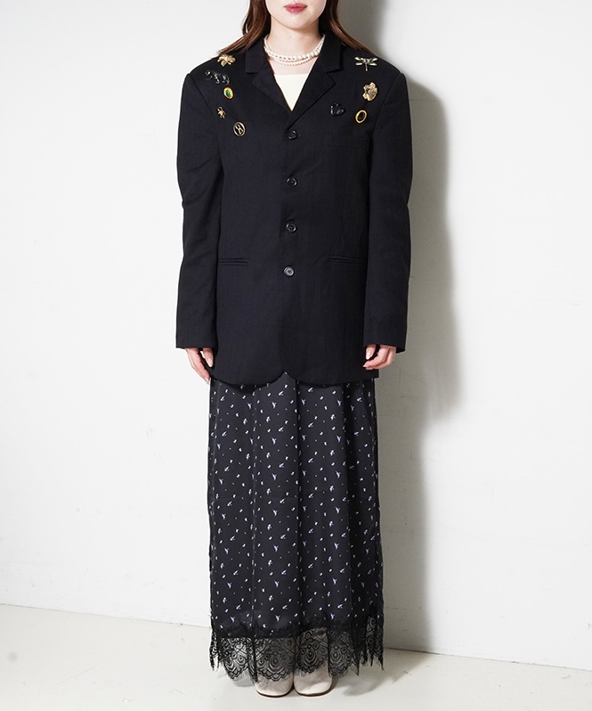 Rowen Brooch Sreasted Blazer