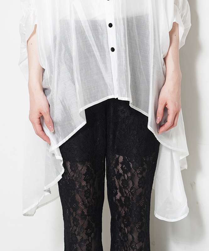 シルクバックロングシャツ