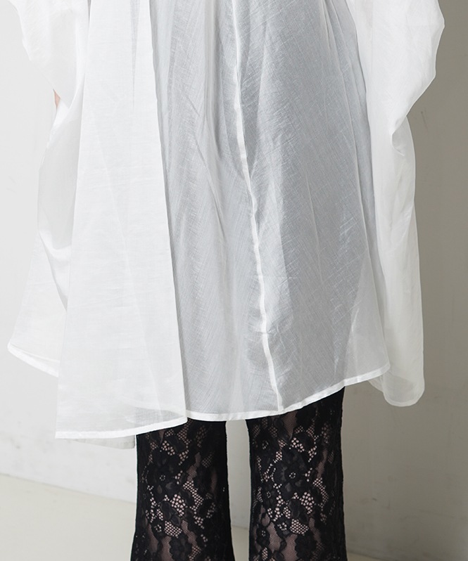 シルクバックロングシャツ