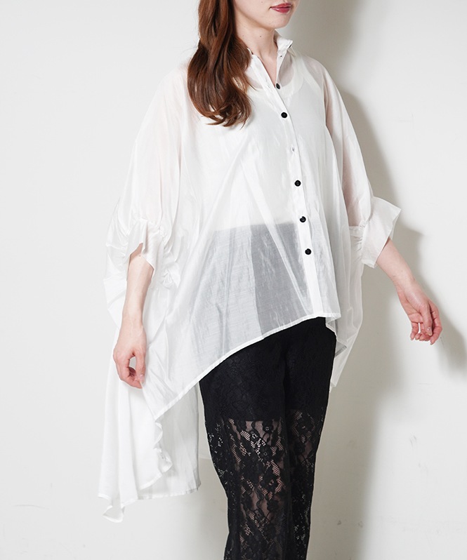 シルクバックロングシャツ