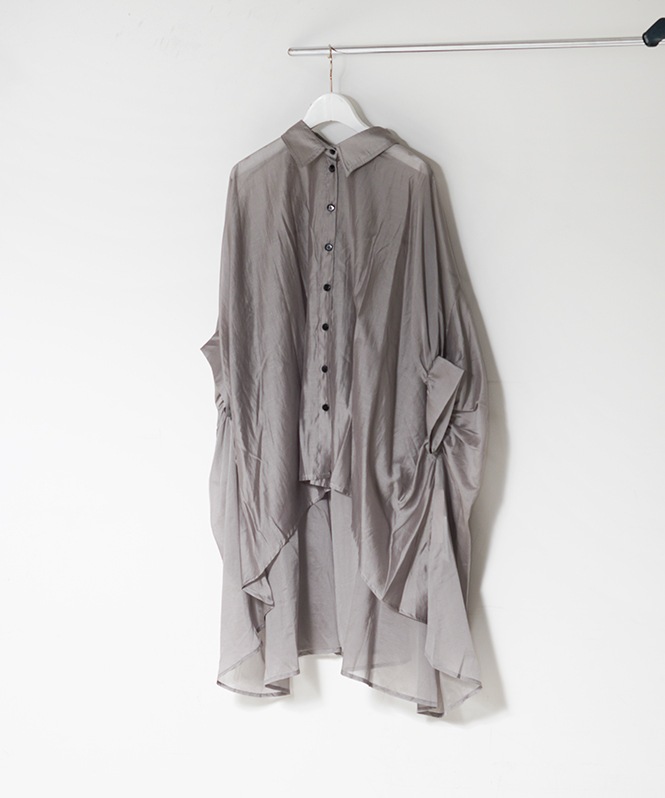 シルクバックロングシャツ