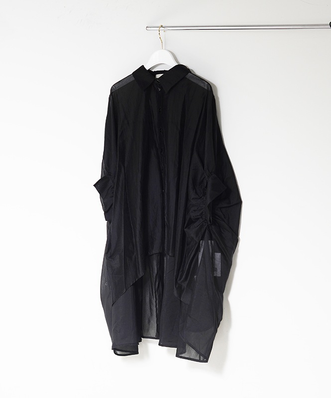 シルクバックロングシャツ