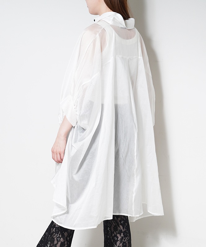 シルクバックロングシャツ