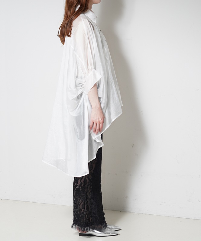 シルクバックロングシャツ
