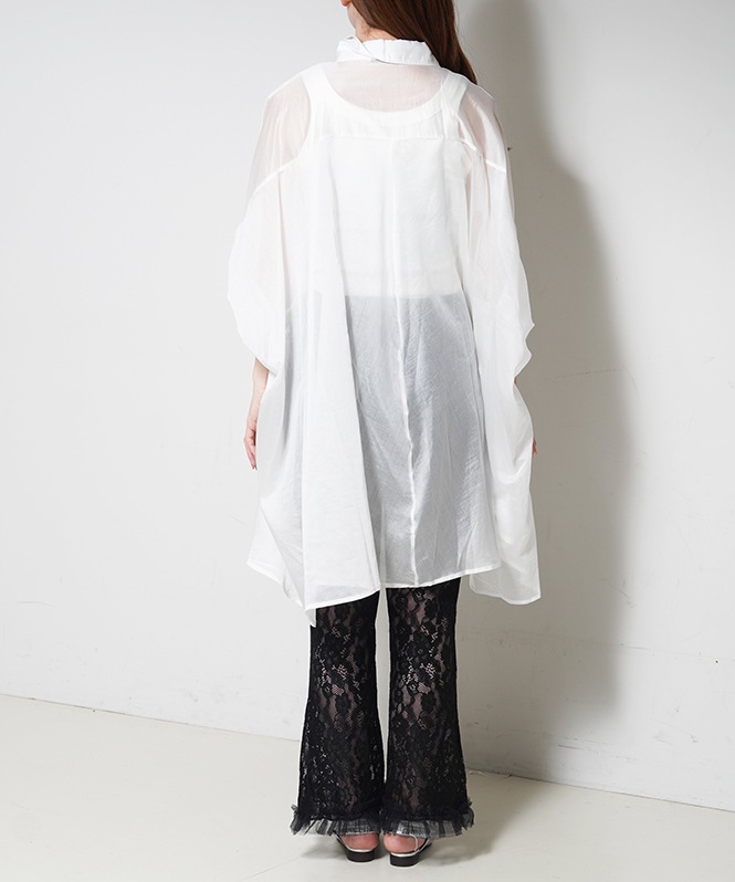 シルクバックロングシャツ