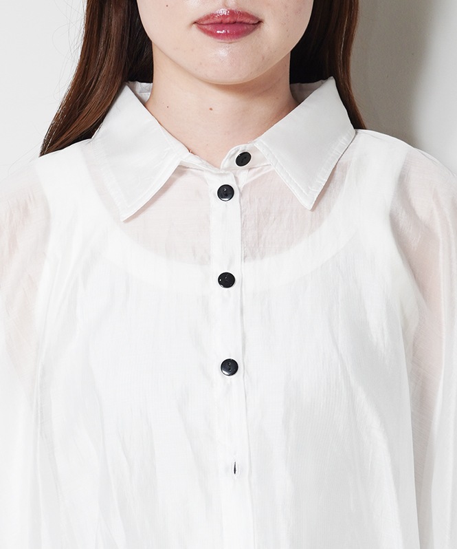 シルクバックロングシャツ