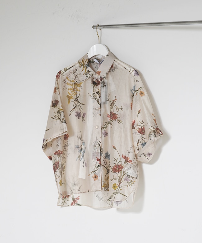 ✨26ss✨TRANOI トラノイ ヴィンテージフラワーシャツ ベージュ ヴィンテージフラワーシャツ | TOPS,シャツ／ブラウス | ROOM903 online