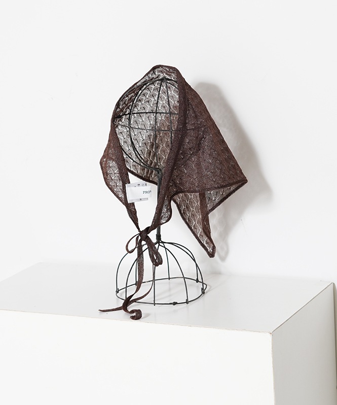 sheer knit babushka