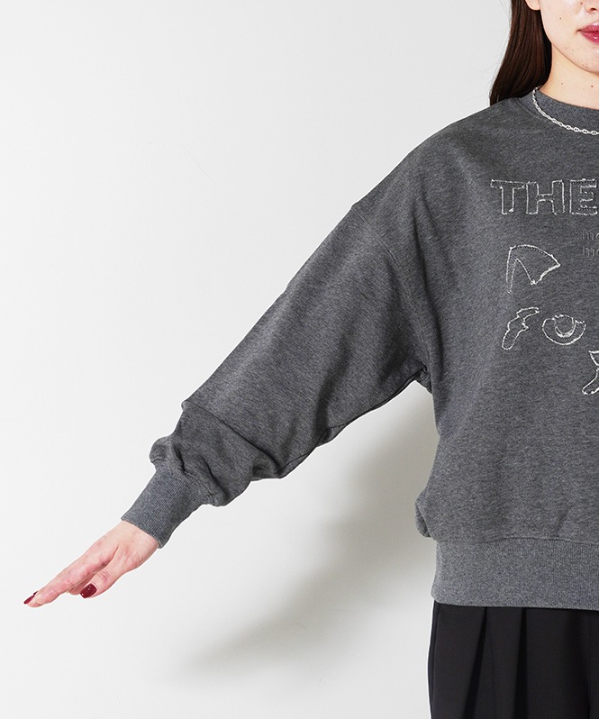 ネコ刺繍スウェット