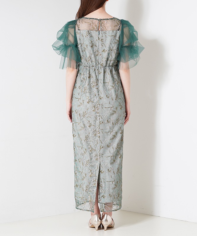 フラフィースリーブペンシルドレス