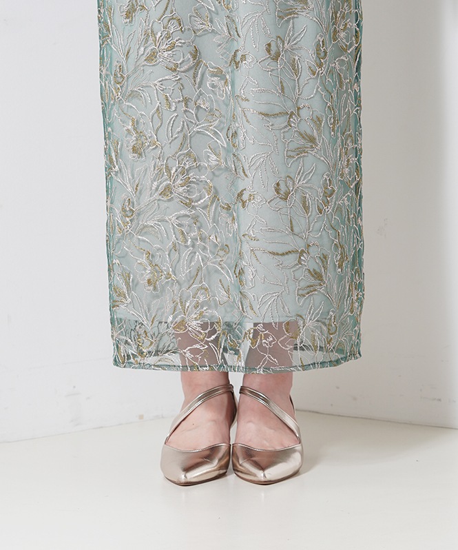 フラフィースリーブペンシルドレス