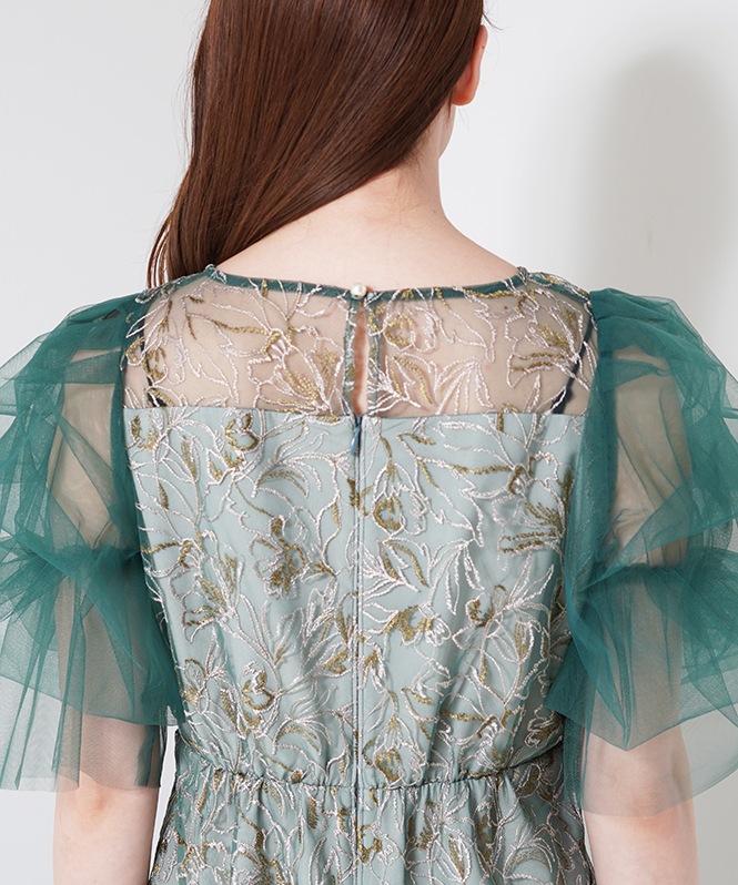 フラフィースリーブペンシルドレス