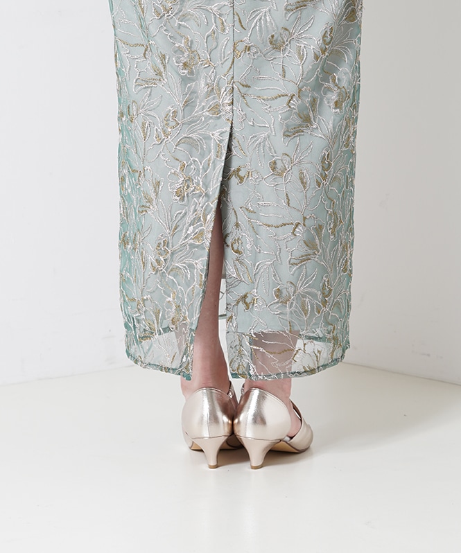 フラフィースリーブペンシルドレス