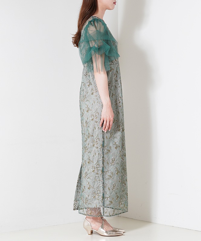 フラフィースリーブペンシルドレス