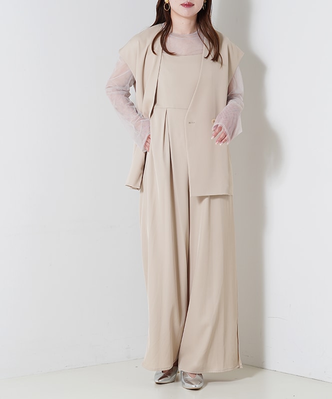 Manish vest setup et.UNIVER パンツドレス　お呼ばれ Manish vest setup et.UNIVER パンツドレス お呼ばれ Manish vest