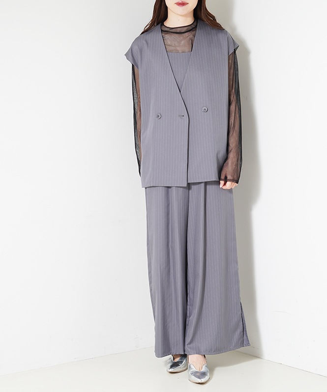 Manish vest setup et.UNIVER パンツドレス　お呼ばれ Manish vest setup et.UNIVER パンツドレス お呼ばれ Manish vest