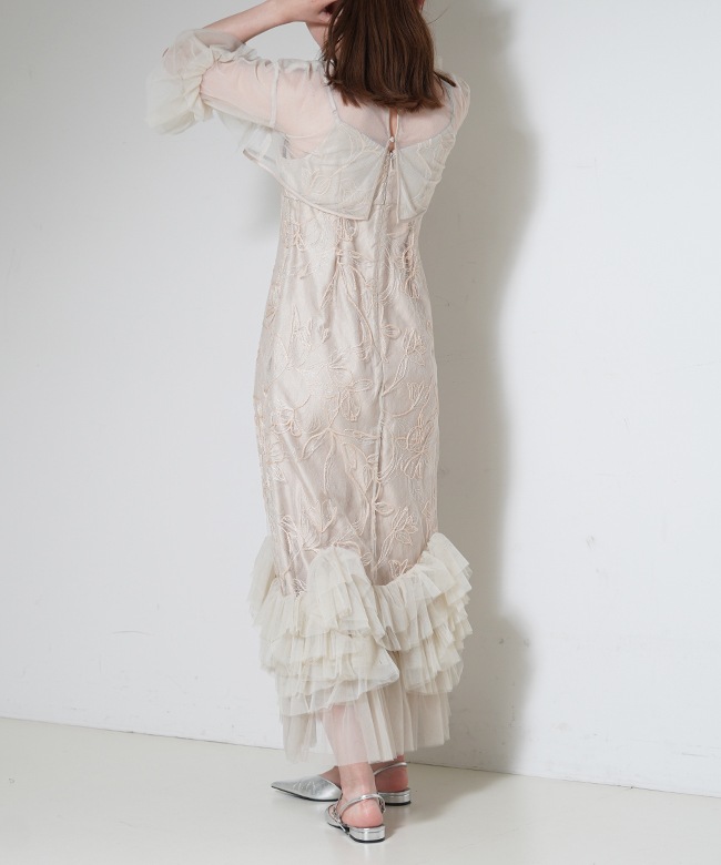 Embroidery frill Set Dress | ONEPIECE,ドレス | ROOM903 online