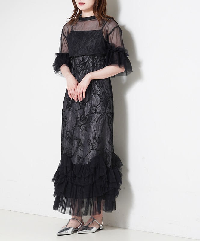 Embroidery frill Set Dress | ONEPIECE,ドレス | ROOM903 online