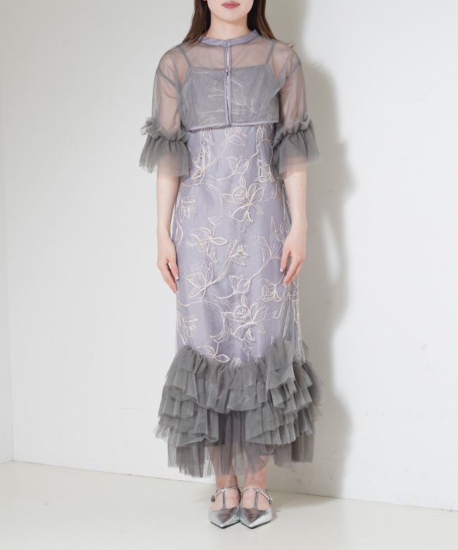 Embroidery frill Set Dress | ONEPIECE,ドレス | ROOM903 online