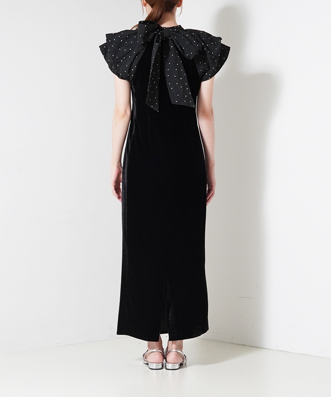 drape velour dress(dot) | DRESS,DRESS | ROOM903 online