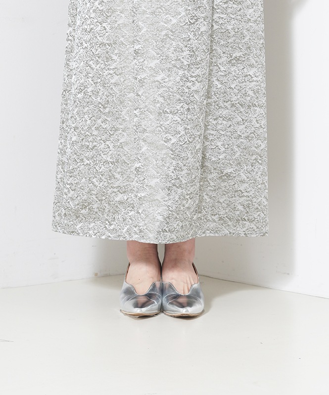 Puff-sleeve Jacquard Dress