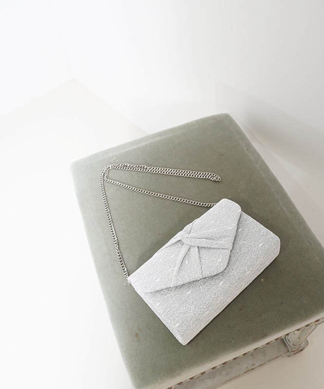 ラメレースツイストバッグ