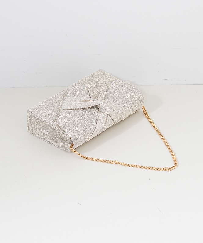 ラメレースツイストバッグ