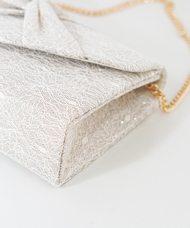 ラメレースツイストバッグ