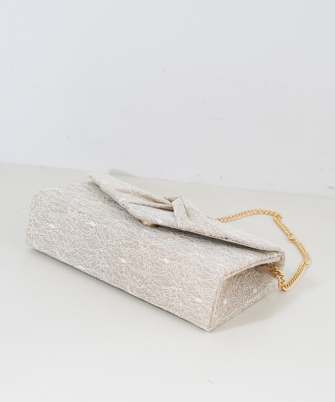 ラメレースツイストバッグ