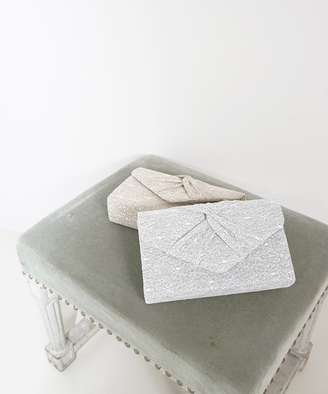 ラメレースツイストバッグ