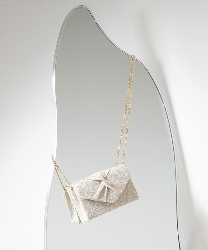 ラメレースツイストバッグ