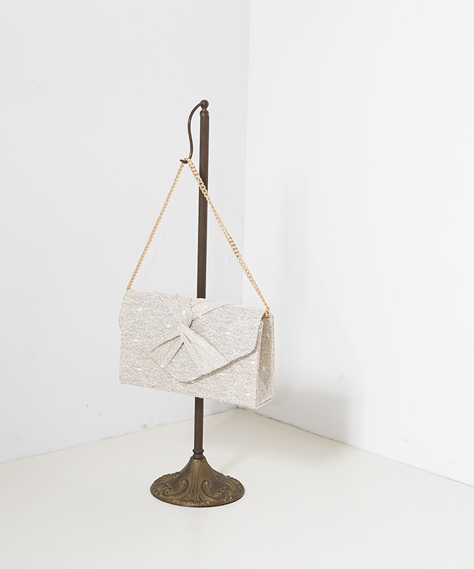 ラメレースツイストバッグ