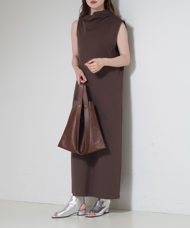 Slope Neck Dress