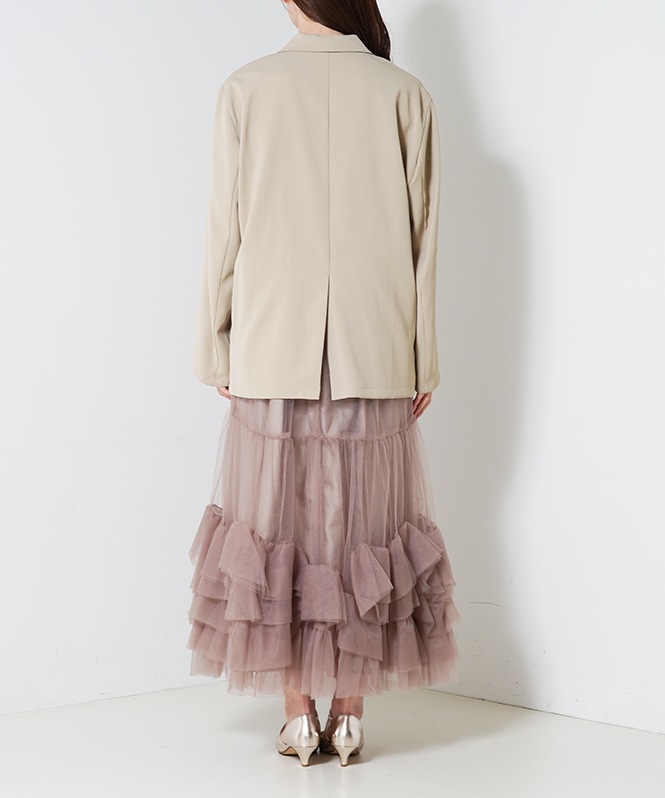 volum tulle jacket set dress