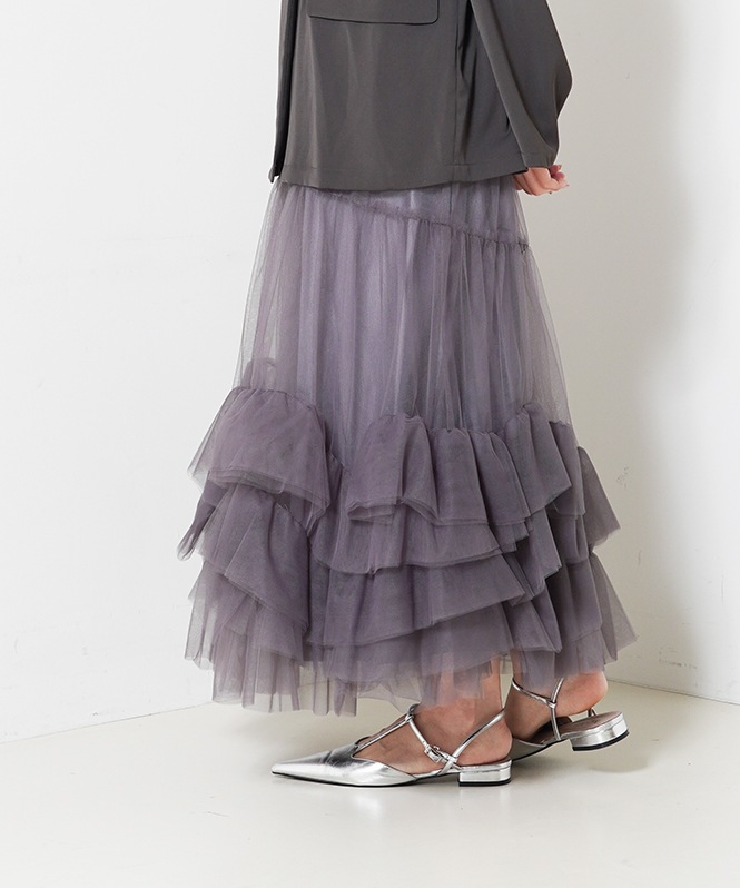 volum tulle jacket set dress