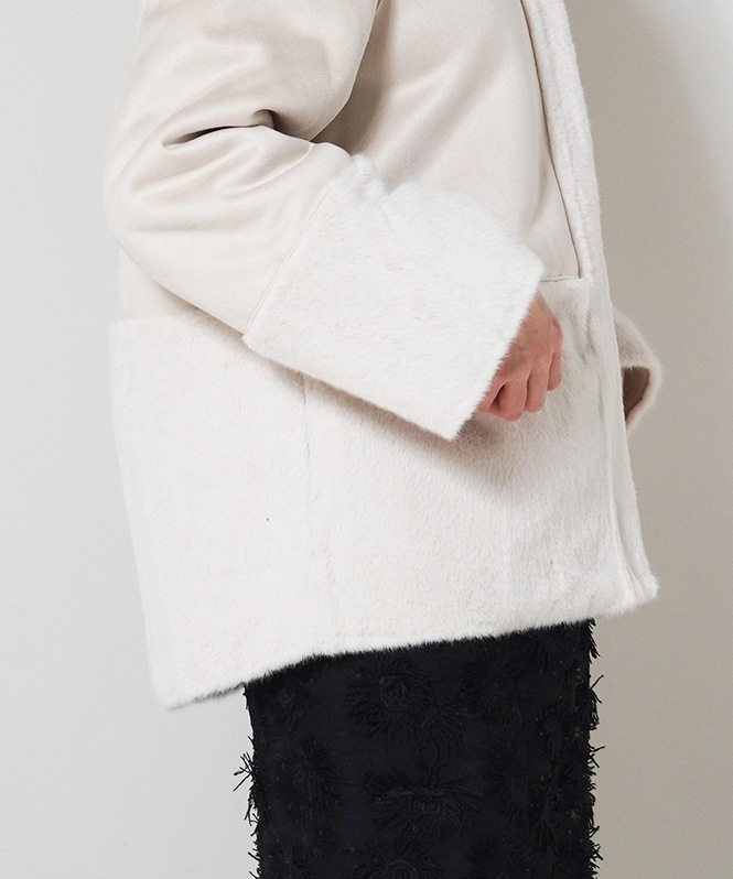 フェイクムートンファ－コート